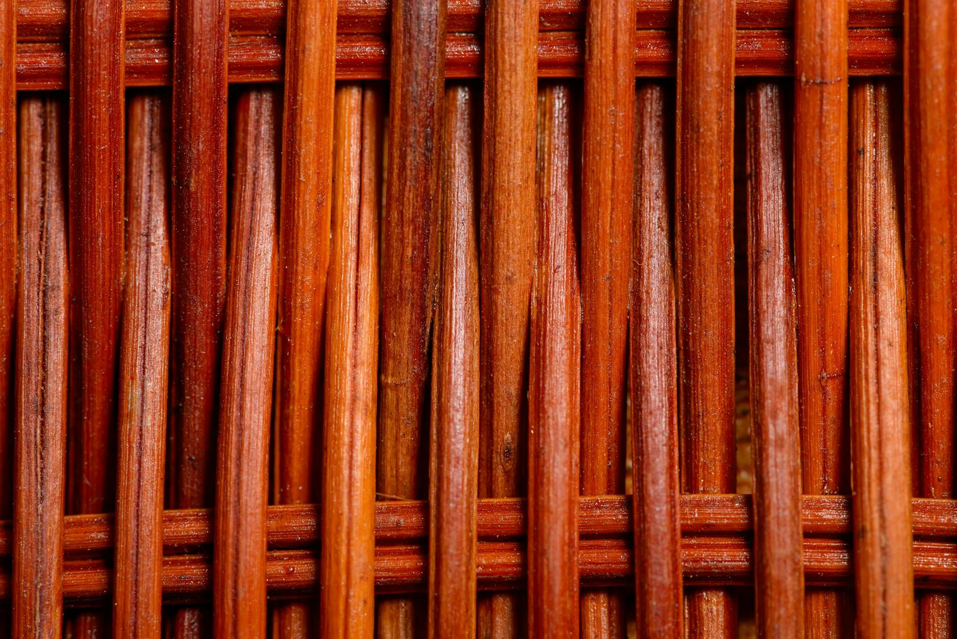Close-up of rattan weave texture on outdoor furniture